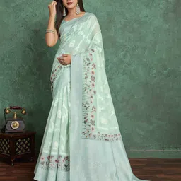 Mitera Woven Design Zari Pure Cotton Designer Saree-image-13