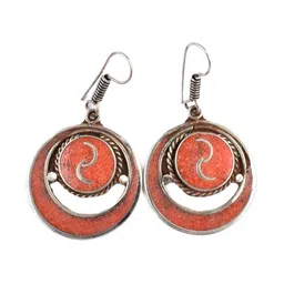AAR Jewels Rhodium-Plated Brass Turquoise Drop Earrings-image-94
