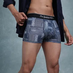 The Roadster Lifestyle Co Pack Of 3 Printed Breathable Trunks image 3