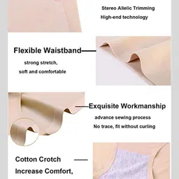 Glamoras Mid-Rise Seamless Hipster Briefs image 4