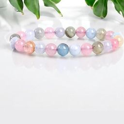 VIBESLE Unisex Morganite Beaded Bracelet-picture-0