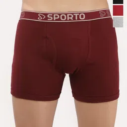 Sporto by Macho Pack Of 4 Mid-Rise Long Trunks-picture-36