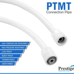 prestige PTMT Connection Pipe In Pack Of - 4 (24" Inch) for Geyser, Wash Basin Hose Connector image 2