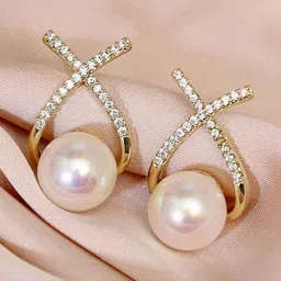 TheVineGirl Gold Plated Contemporary Studded Earrings image 5