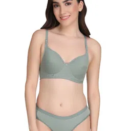 Liigne Women Pack Of 3 Women Everyday Padded Bra Pure Cotton Lingerie Set image 3