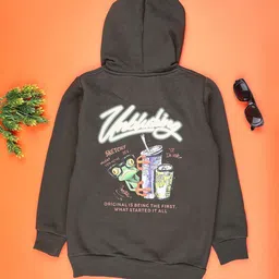 V-Mart Boys Printed Hooded Sweatshirt image 2