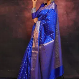 YAMUNE Woven Design Zari Art Silk Handloom Banarasi Saree-picture-21