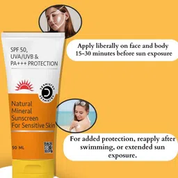 DERMISTRY Natural Mineral Water Based SPF50 Sunscreen-50ml image 4