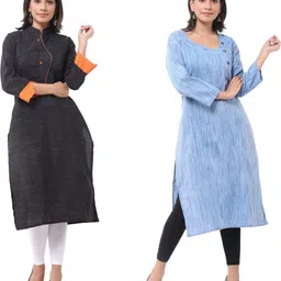 DESHBANDHU DBK Women Blue Cotton Kurtas-image-38
