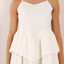 Routes by All About You Layered Shoulder Straps Ethnic Motifs Emboridered Cotton Fit & FlareDress image 3