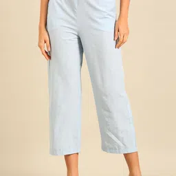 De Moza Women Wide Leg Mid-Rise Regular Fit Trousers-image-47