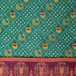 HERE&NOW Womens Georgette Bandhani Printed Saree With Unstiched Blouse Piece image 4