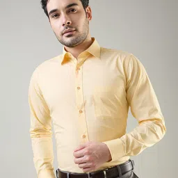 Raymond Slim Fit Opaque Pure Cotton Formal Shirt-image-85