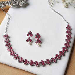 TEEJH Stone Studded Oxidised Jewellery Set-picture-41