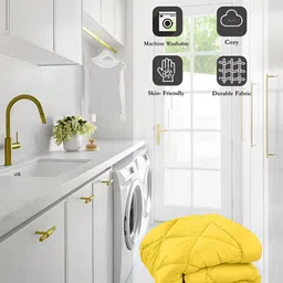 tundwal's Yellow & Grey Heavy Winter Double Bed Comforter image 4