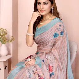 Shri salasar silk Mills Floral Printed Saree-image-48