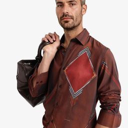 RARE RABBIT Men Comfort Spread Collar Abstract Printed Casual Shirt-picture-41