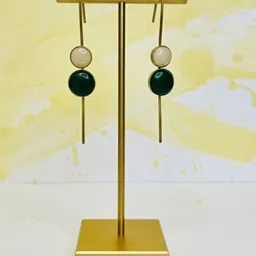 TAG 7 Set Of 2 Brass-Plated Artificial Stones Studded Circular Shaped Ear Cuff image 4