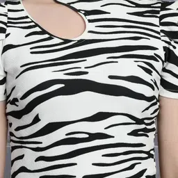 BAESD Animal Printed Puff Sleeves Top image 5