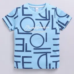 Ginie Boys Typography Printed Round Neck Cotton T-shirt-picture-42