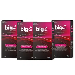 BIGFUN Set Of 4 Xtra Time Climax Control Condoms - 10 Pieces Each-image-63
