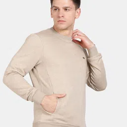 t-base Men Solid Round Neck Sweatshirt image 3
