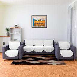 RUBOXA White Printed Cotton Sofa Cover-picture-13