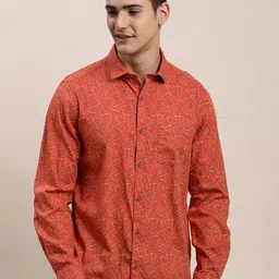 Turtle Men Relaxed Slim Fit Floral Opaque Printed Casual Shirt-picture-34