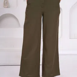 Sencei Women Relaxed Fit Chinos Trousers-image-5