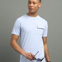 FROSEN FOX Men Self Design Round Neck T-shirt-picture-2