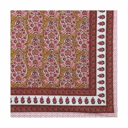 Rudra Bazaar Yellow & White Printed 210 TC King Cotton Bedsheet Set 2.75 m x 2.30 m image 3