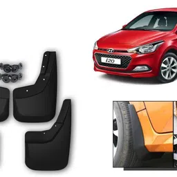 decor s m Mud Flap, Front Mud Guard, Rear Mud Guard For Hyundai Elite i20 NA image 1