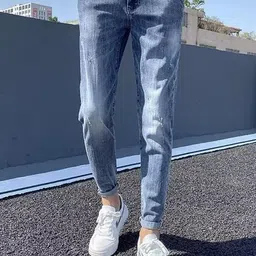 StyleCast x Revolte Men Skinny Fit Low Distress Light Fade Jeans-picture-19