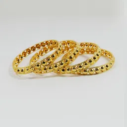 Sattik Set Of 4 Gold Brass Bangles-picture-23