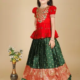 FELIZ THE DESIGNER STUDIO Girls Ready to Wear Lehenga & image 5