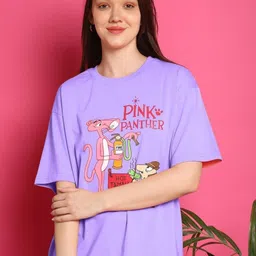 ZBIO Women Graphic Printed Round Neck Short Sleeves Oversized Cotton T-shirt-picture-40