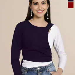 Mast & Harbour Women Solid Regular Top Pack of 2-picture-38