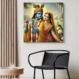 999Store Yellow & Blue Wood Religious Wall Paintings-picture-40