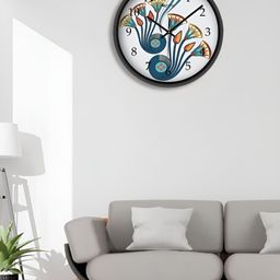 OLIVE TREE Black & White Printed Contemporary Wall Clock-picture-34