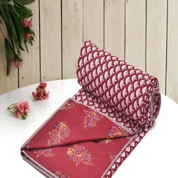 RRC Red Floral Microfiber AC Room 150 GSM Dohar image 4