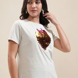 Tokyo Talkies Women Printed Drop-Shoulder Sleeves T-shirt-image-55