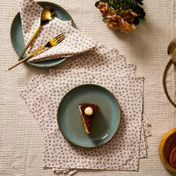 Ratan Cart Pink & Green 6 Pieces Printed Cotton Table Napkins image 5