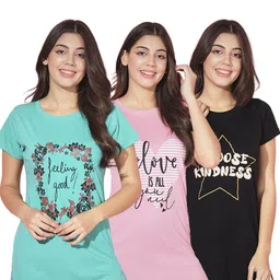 TRENDY WORLD Women Cotton Tshirts-image-50