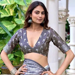 TIRA Floral Silk Blend Designer Saree image 2