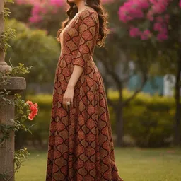 ftDiva Women Ethnic Motifs Embroidered Anarkali Kurta image 5