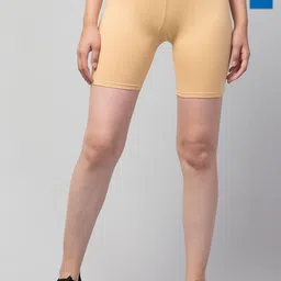 Attire Women Solid Skinny Fit Low-Rise Cycling Sports Shorts Pack Of 2-image-0