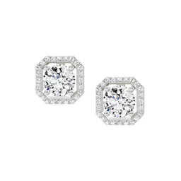 Sparkles Lab Grown Diamond 1.19 Carat Round Halo Stud Earrings for Women-picture-17