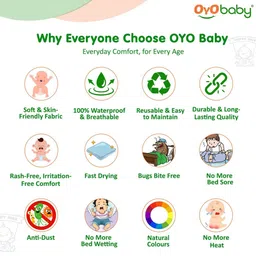 OyO Baby Red Cotton Breathable Mattress Protector image 5