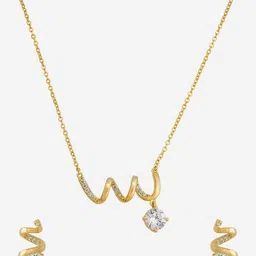 Kushal's Fashion Jewellery Gold-Plated Zircon-Studded Copper Jewellery Set-picture-25