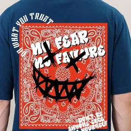 MEGAKART Men Navy Blue Pure Cotton Tshirts-picture-30